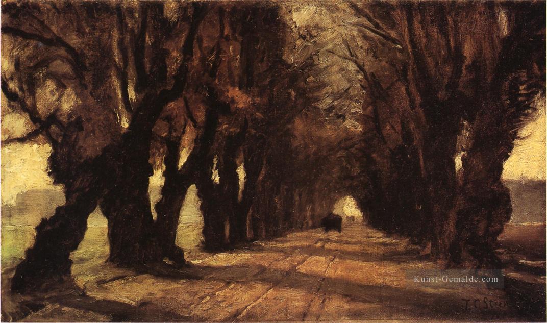 Road to Schleißheim Impressionist Indiana Landschaften Theodore Clement Steele Wald Ölgemälde